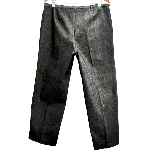 ELLEN TRACY COMPANY BLACK DENIM HIGH RISE WIDE LEG STRETCHY DENIM TROUSERS - Picture 14 of 16